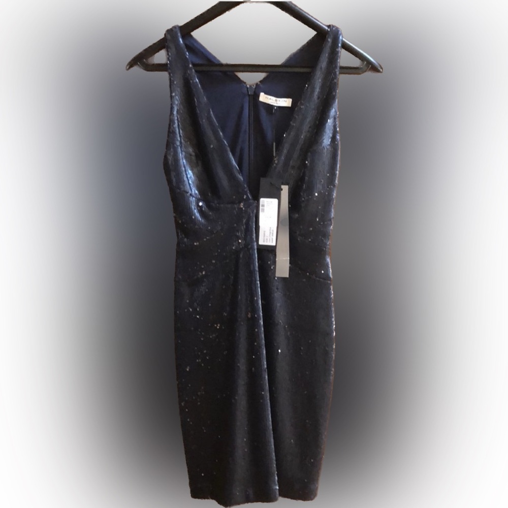 NWT Halston Size 0 Navy Special Occassion Dress